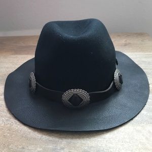 The Kooples Black wool/leather hat